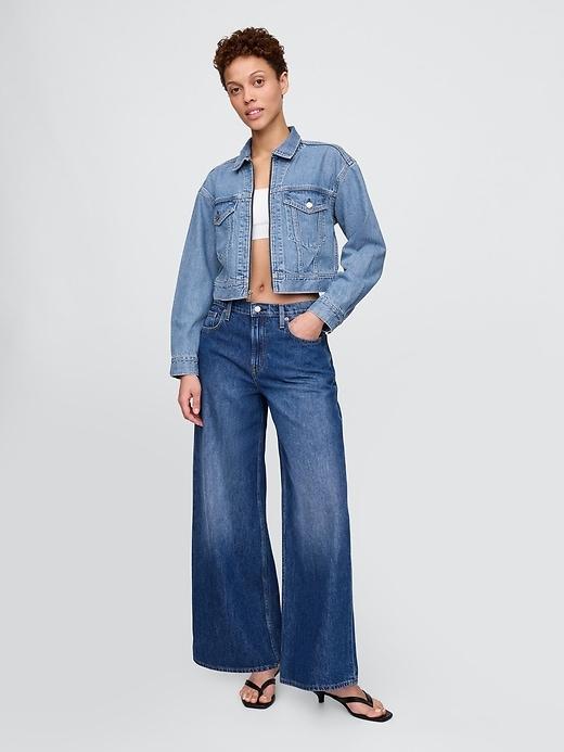Cropped UltraSoft Icon Denim Jacket Product Image