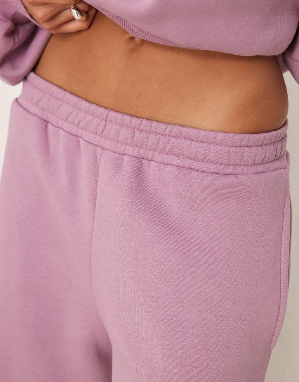 ASOS DESIGN barrel leg sweatpants in dusky pink - part of a set Product Image