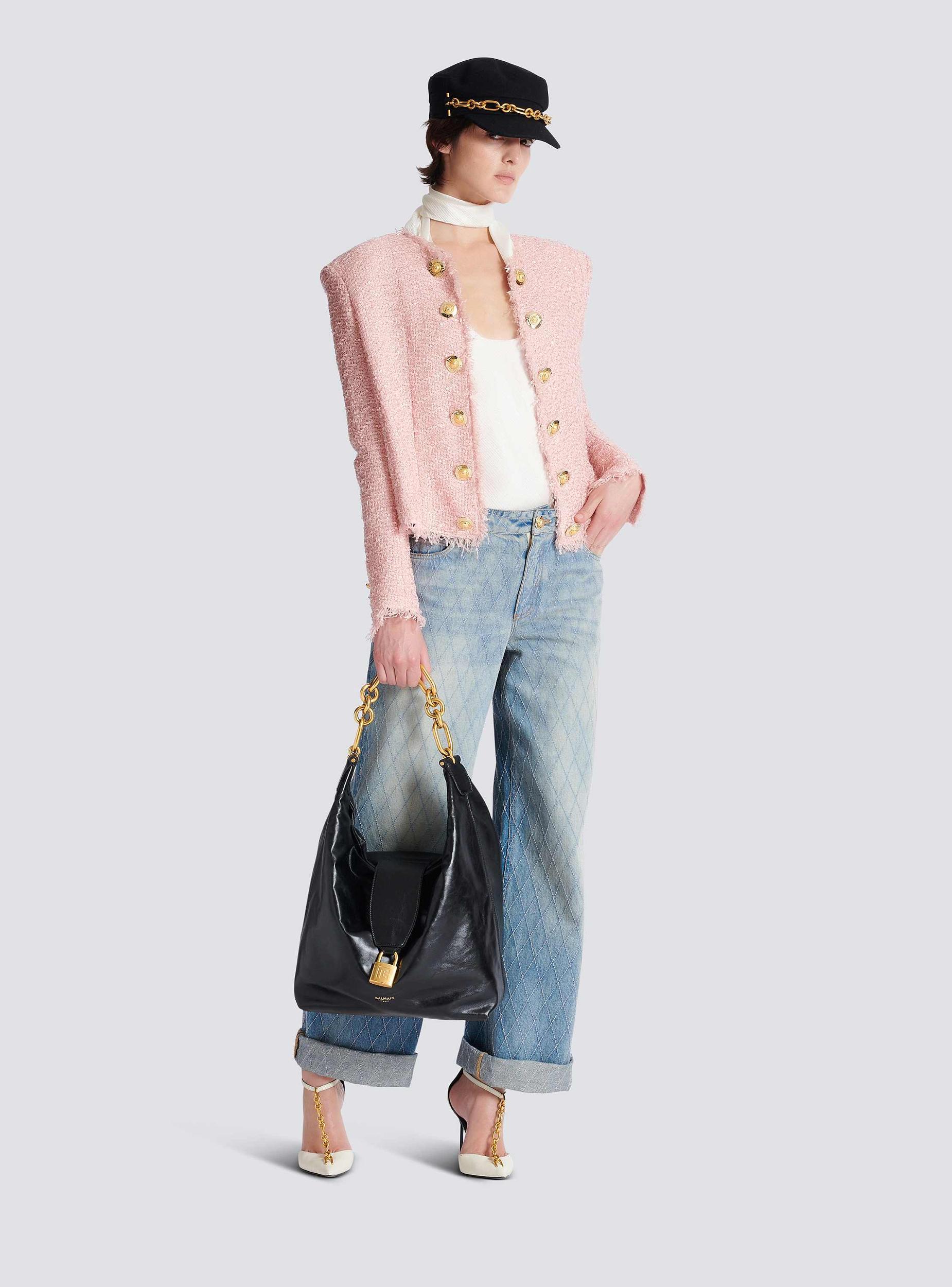 Edge-to-edge sequin tweed jacket Product Image
