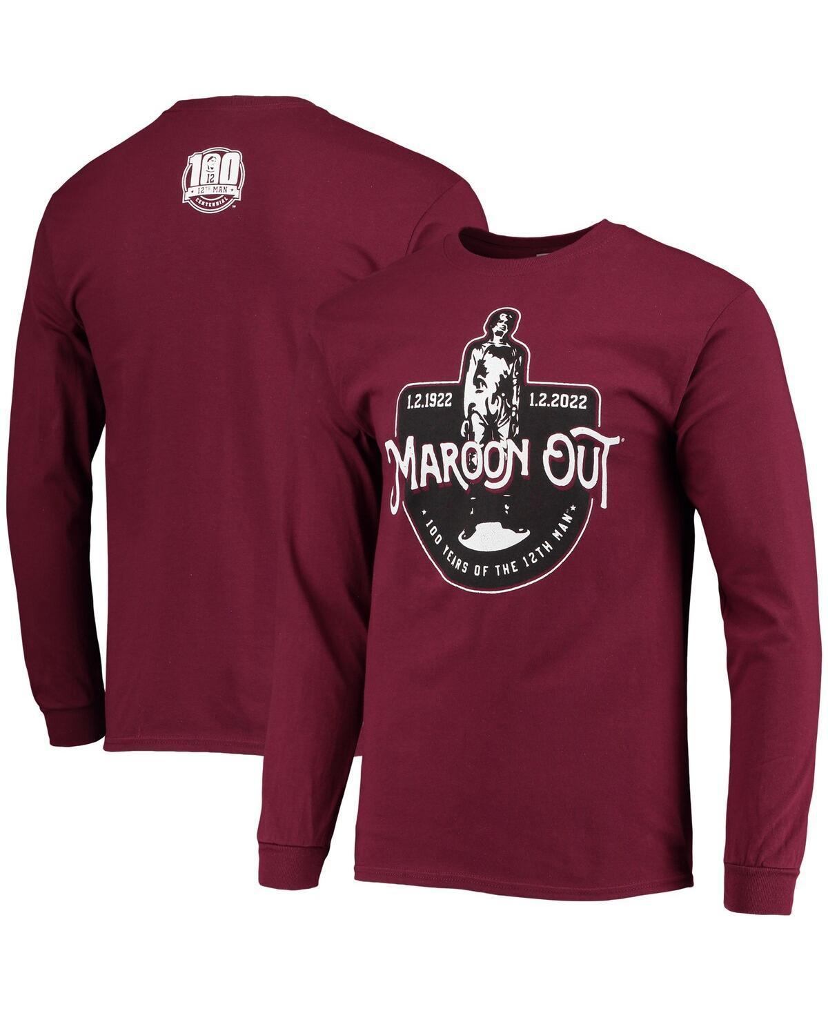 Men's Texas A&M Aggies 2022 Maroon Out 100 Years of the 12th Man Long Sleeve T-Shirt, Size: Large, Red Product Image