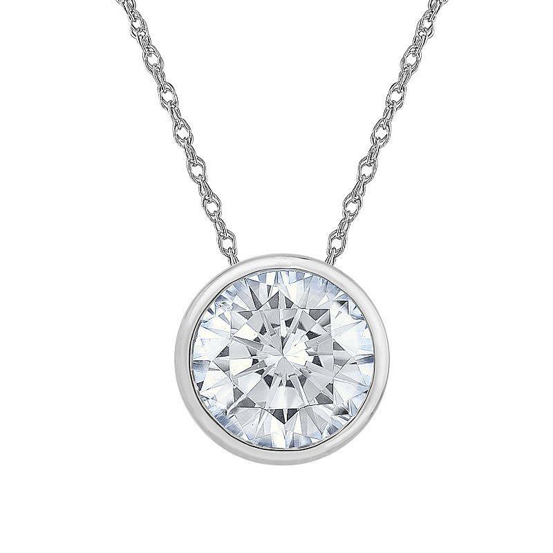 Diamond Medley 14k White Gold 1 Carat T.W. Lab-Grown Diamond Solitaire Pendant Necklace, Women's, Size: 16-18" ADJ, 14k Whgold Product Image