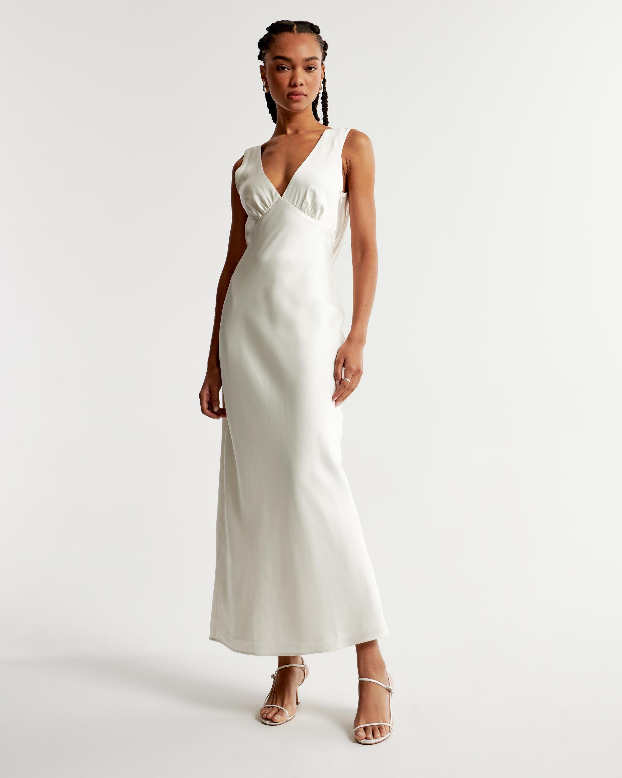 Plunge Cowl Back Maxi Dress Product Image