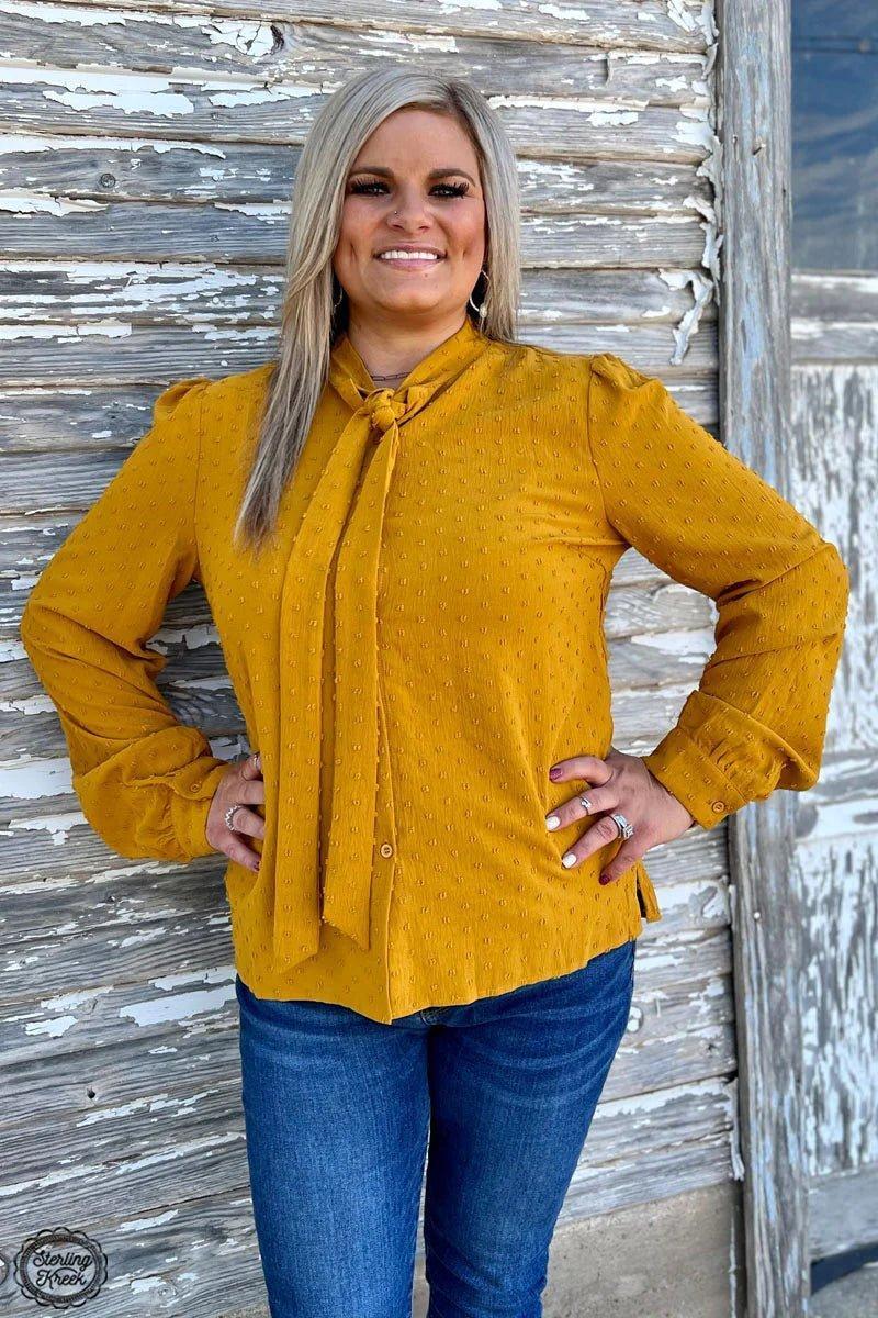 Business Babe Top Mustard* Product Image