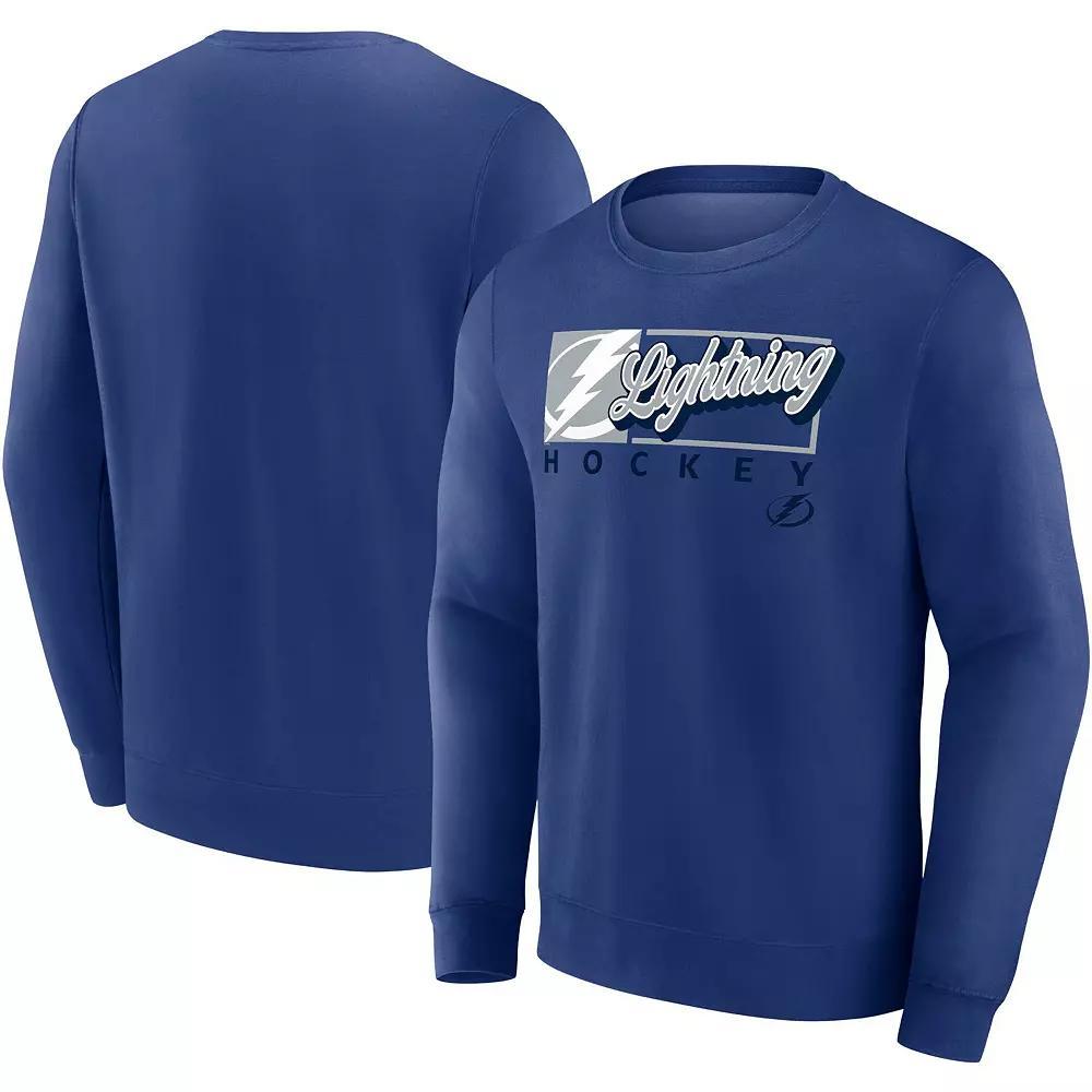 Men's Fanatics Navy Tampa Bay Rays Focus Fleece Pullover Sweatshirt, Size: XL, Blue Product Image