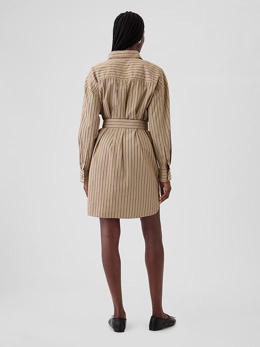 Organic Cotton Striped Mini Shirtdress Product Image
