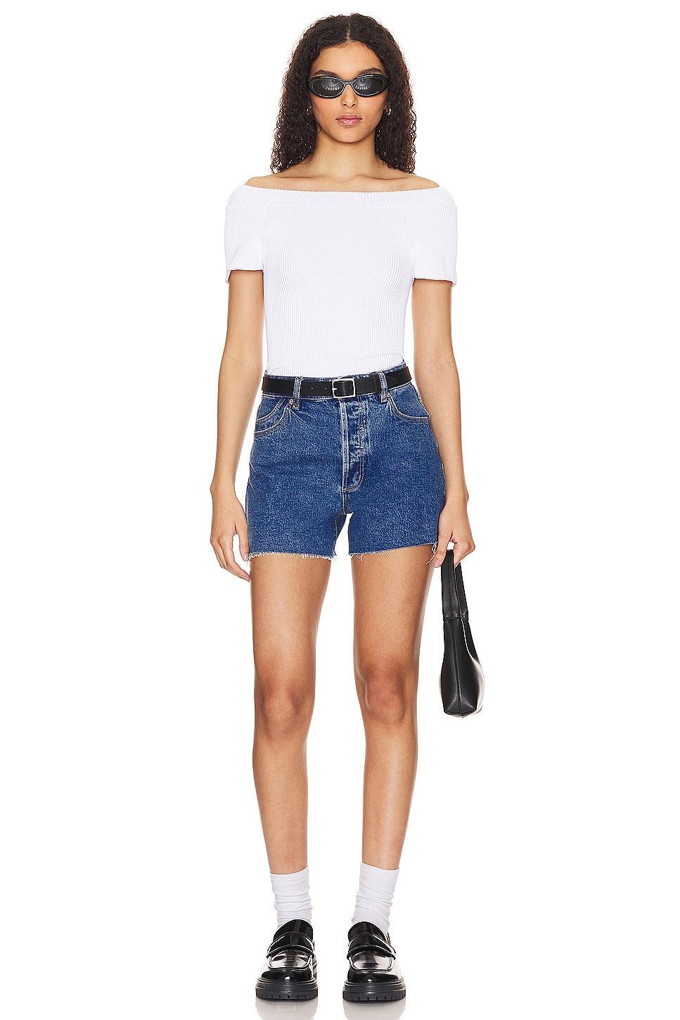 X Intimately FP Ribbed Seamless Off Shoulder Top In White Free People Product Image