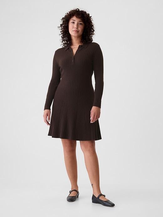 CashSoft Polo Sweater Mini Dress Product Image