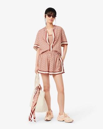 Oversized Monogram Print Shirt Product Image