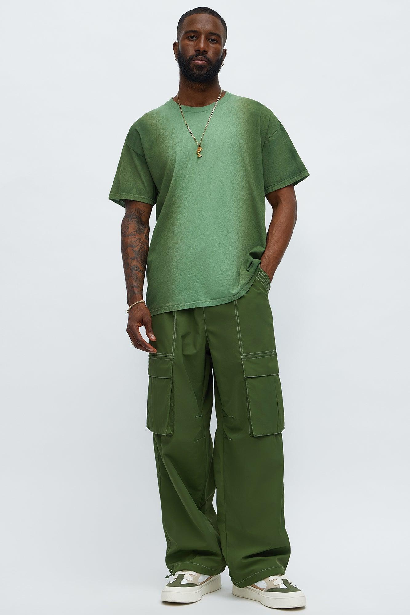 Gradient Wash Tee - Green Male Product Image