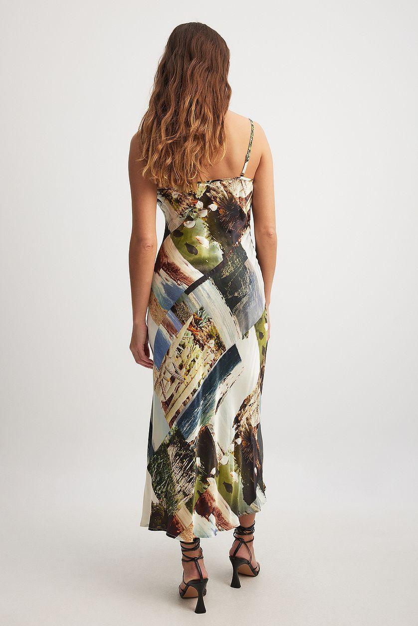 Photographic Print Viscose Midi Dress Product Image