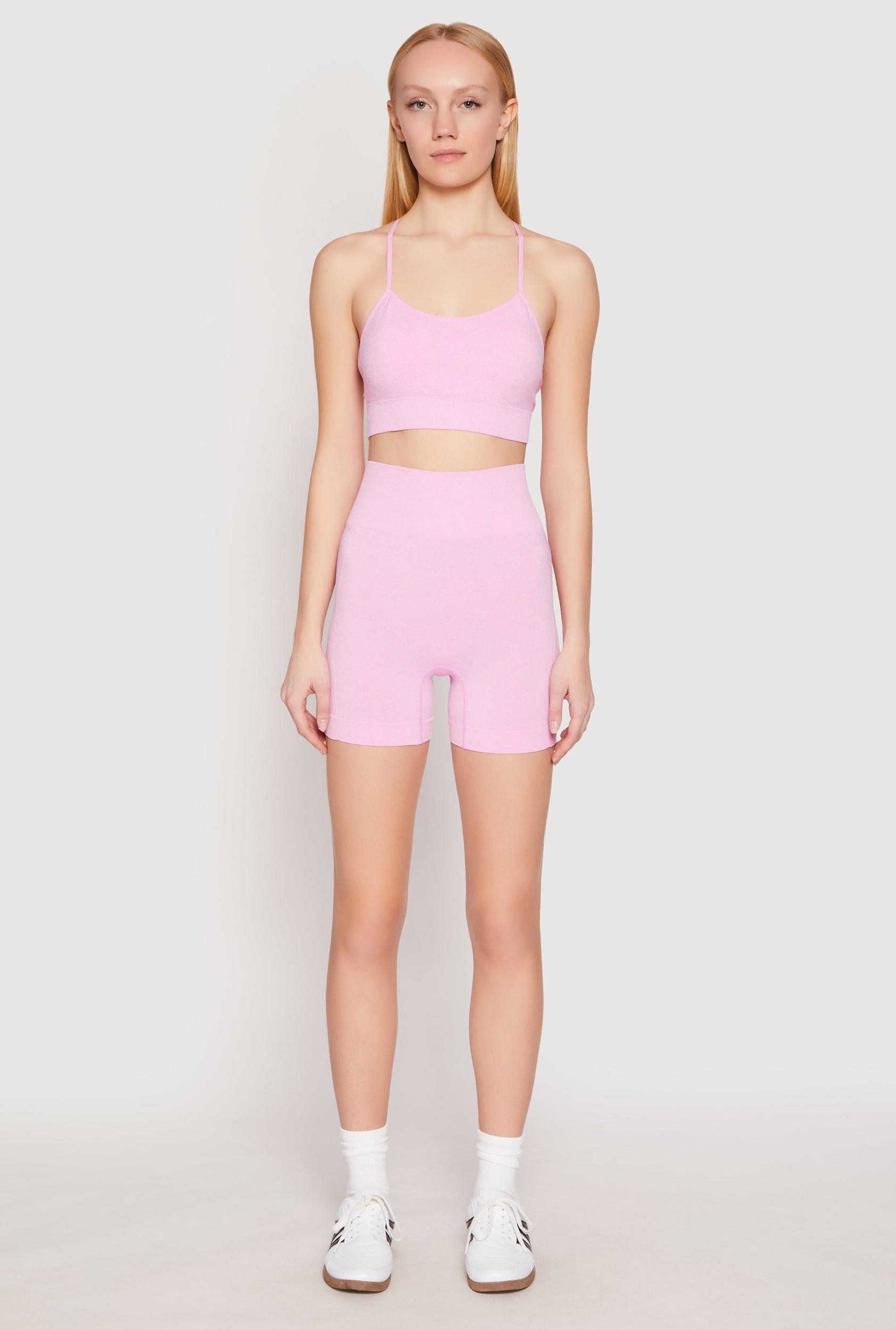 Womens Seamless Marled Biker Shorts Product Image