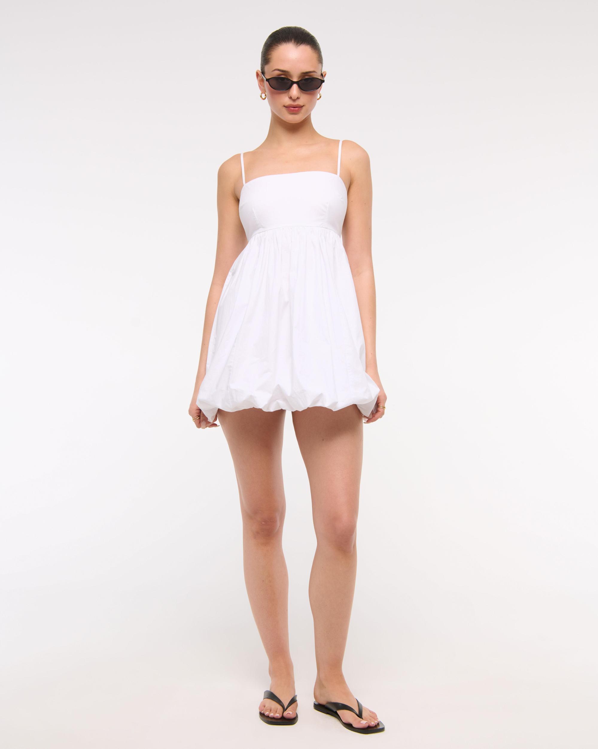 Babydoll Bubble Hem Mini Dress Product Image