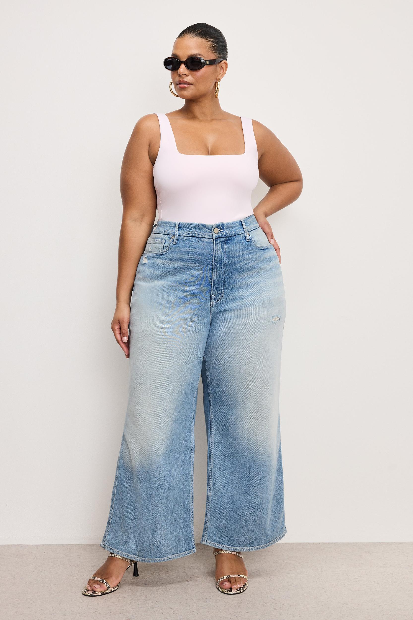 GOOD SKATE WIDE CROPPED JEANS | INDIGO958 Product Image