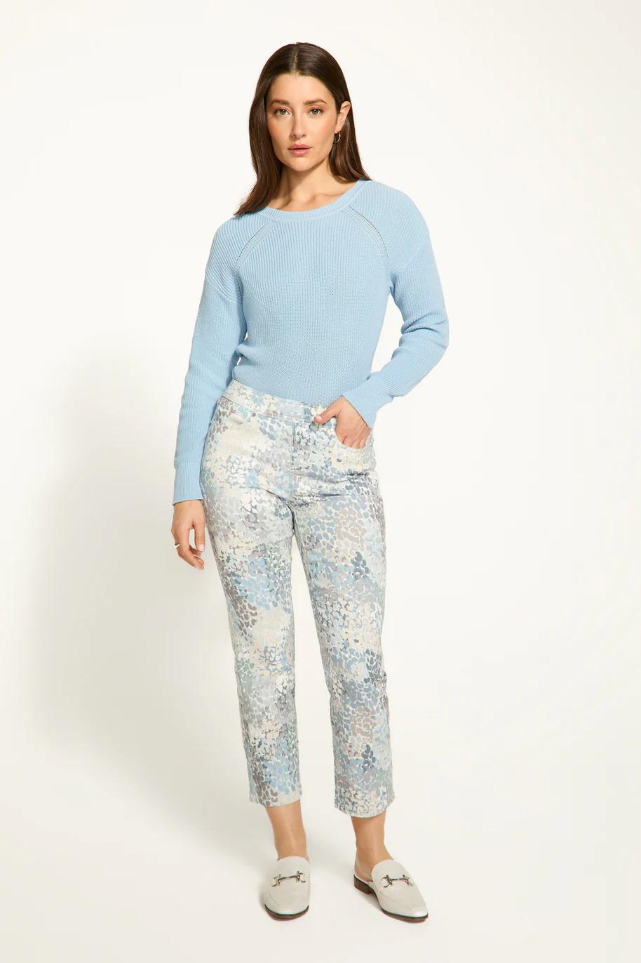 Pull-On Straight Crop Denim Product Image