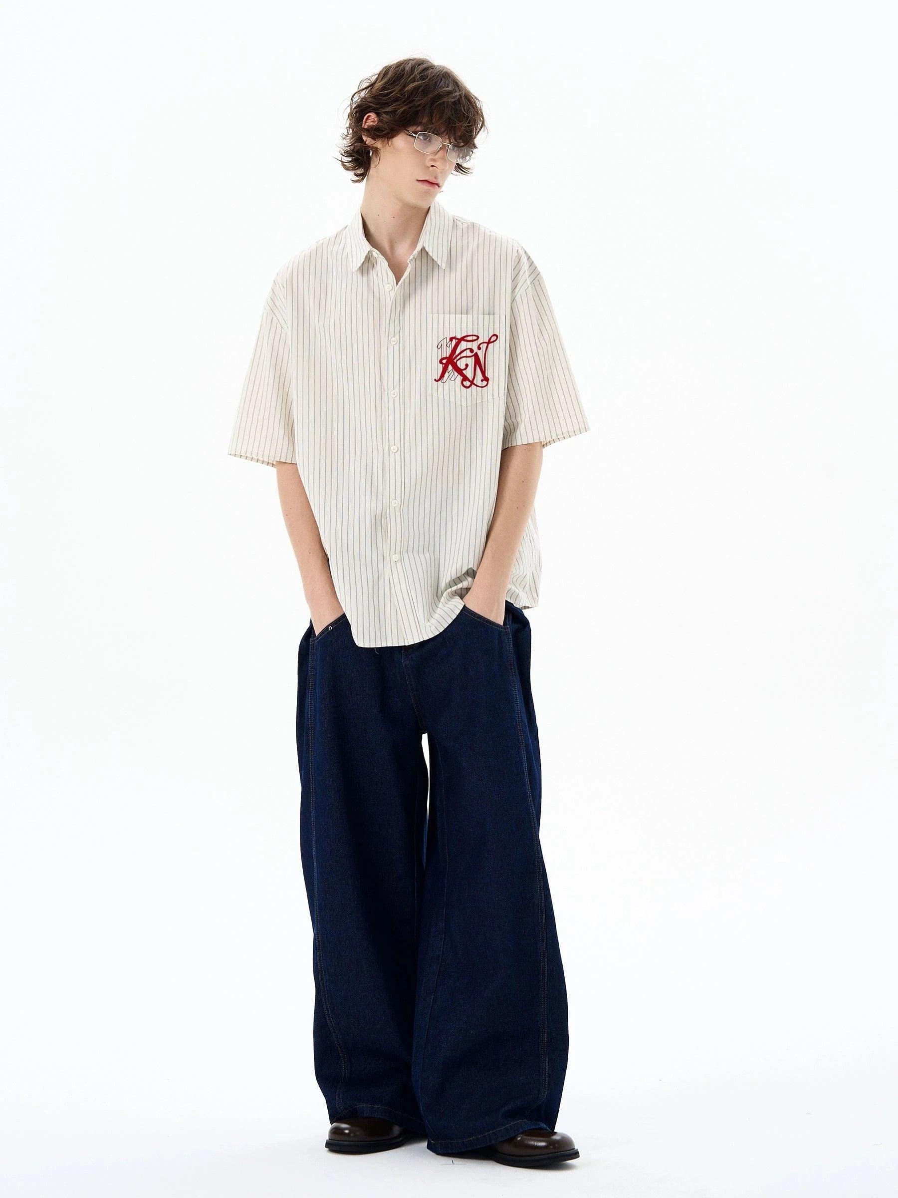 RT No. 18509 STRIPED BUTTON-UP SHORT SLEEVE Product Image