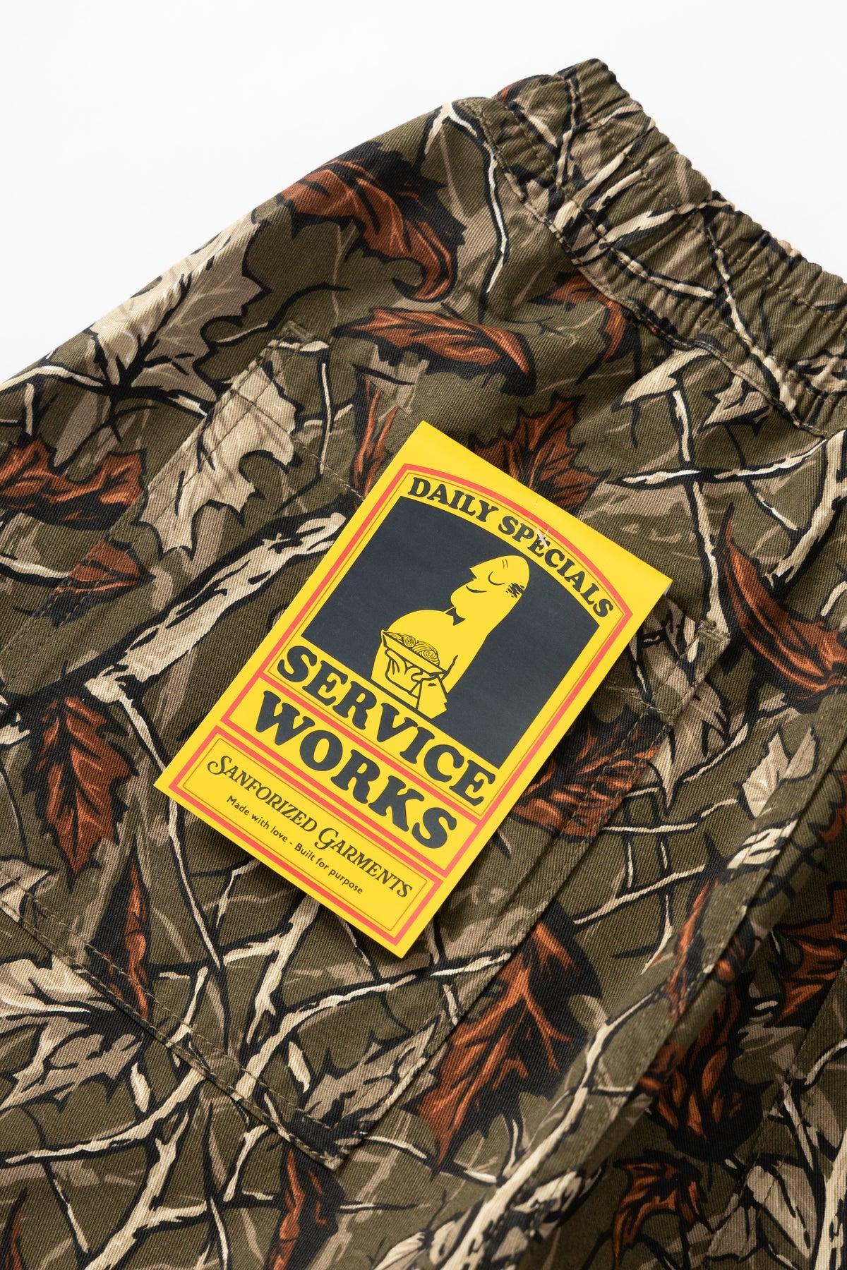 Service Works - Patterned Chef Shorts - Real Tree Product Image