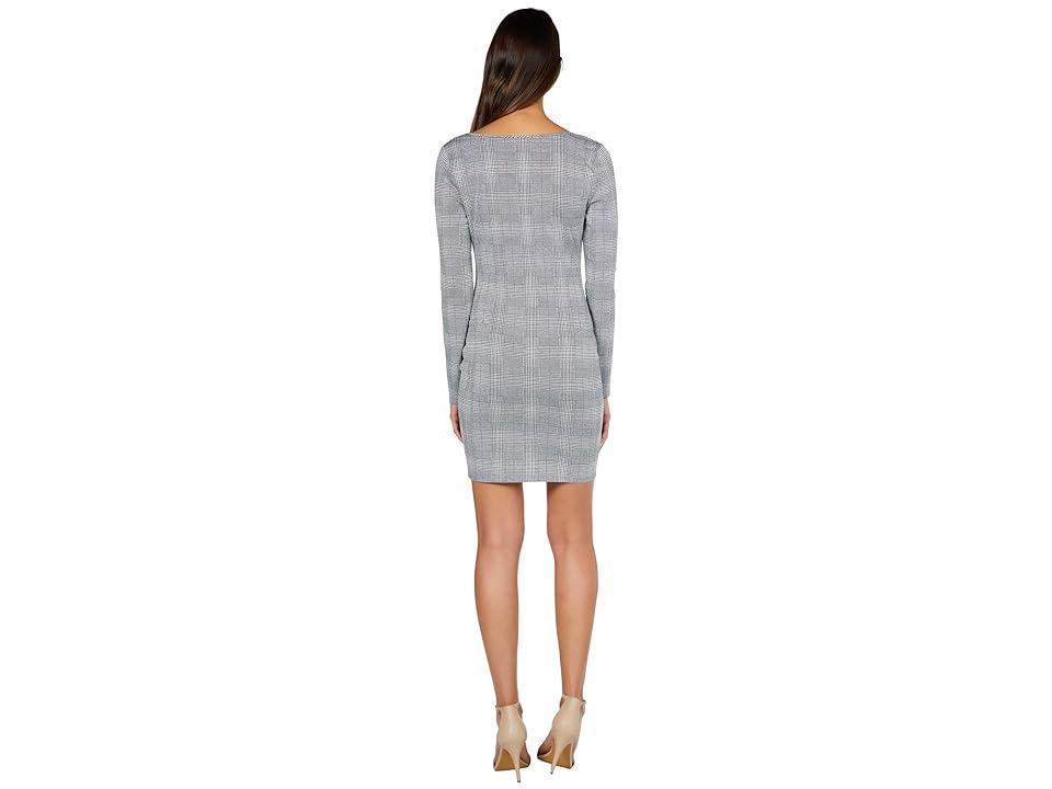Bebe Square Neck Jacquard Dress White) Women's Dress Product Image
