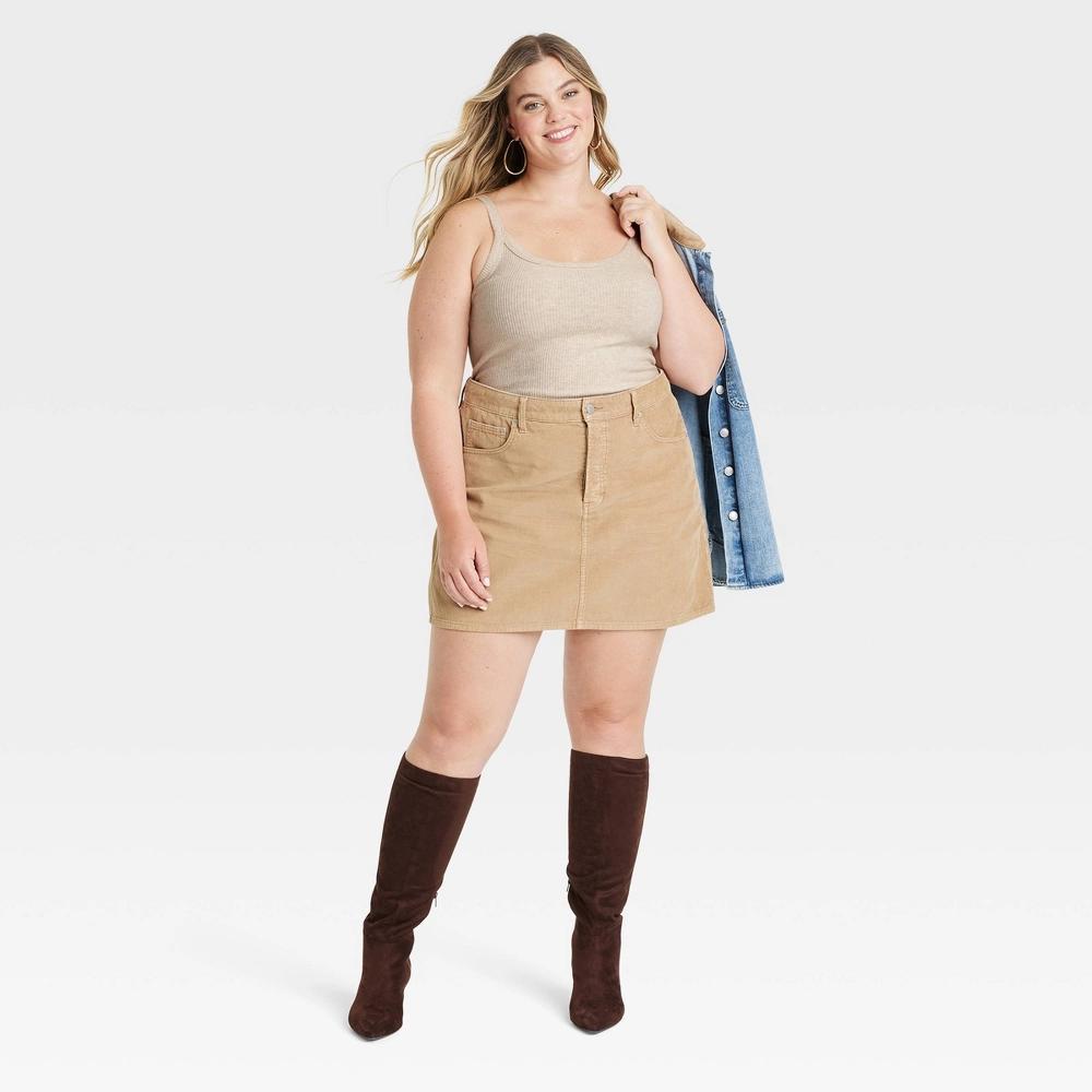 Womens Rib Tank Top - Universal Thread Oatmeal 3X Product Image