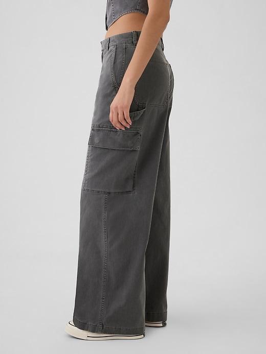 Mid Rise Cargo Baggy Khakis Product Image