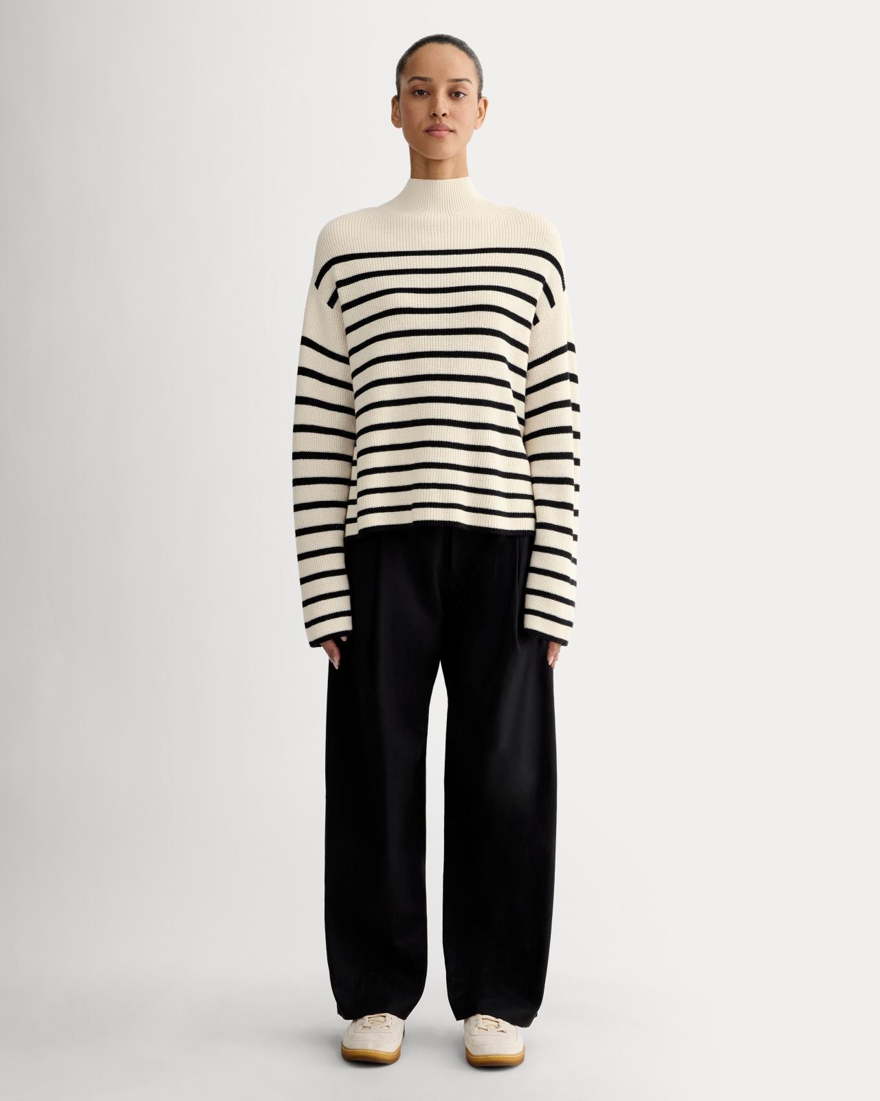 The Slouchy Funnel Neck in Everyday Cotton Product Image