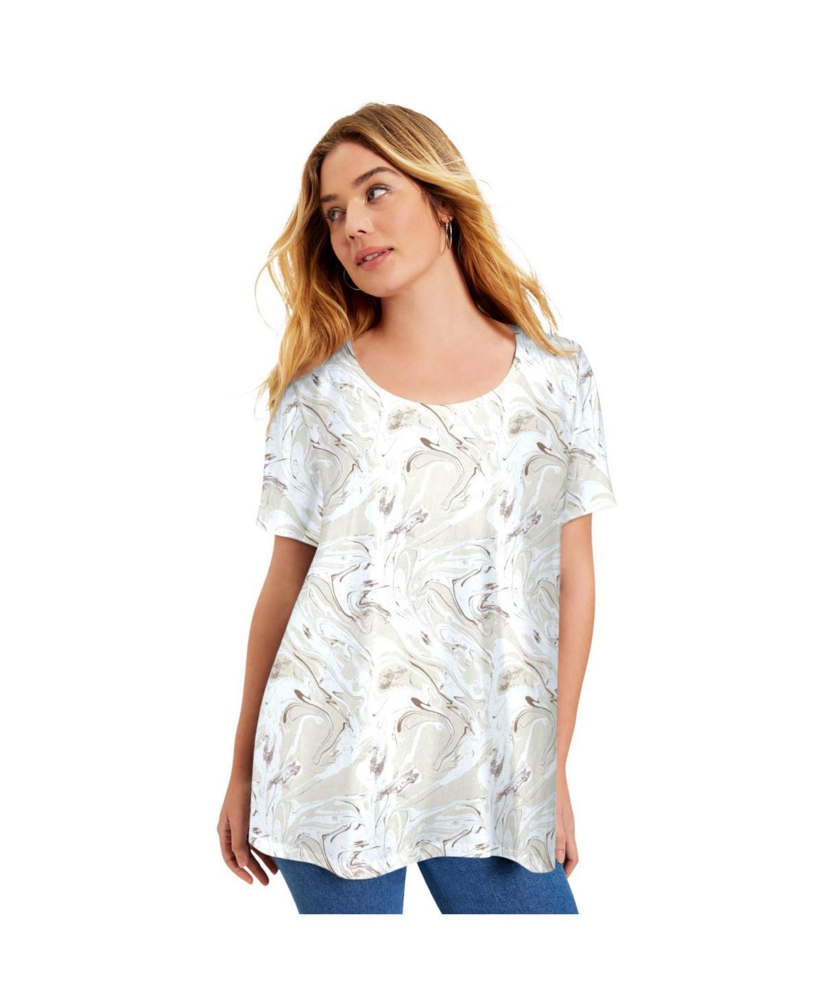 June + Vie Womens June + Vie Short-Sleeve Swing One + Only Tee Product Image