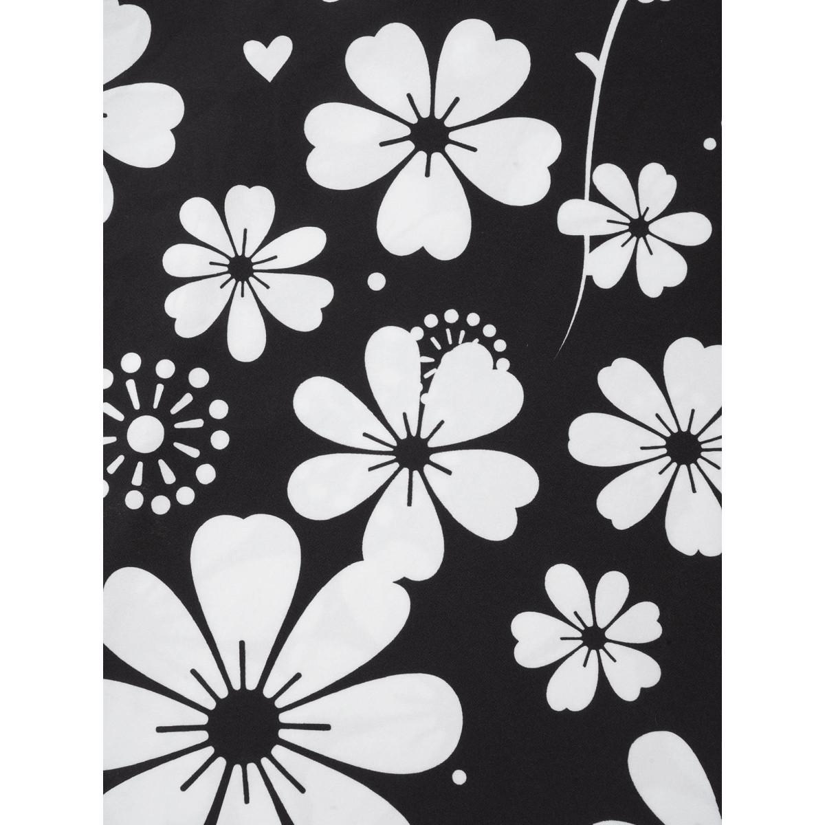 Plus Size V-Neck Floral Print Flared Sleeve Dress Black Women Elegant Gathered V-neck Short sleeve Curvy BloomChic 22-24/3X Product Image