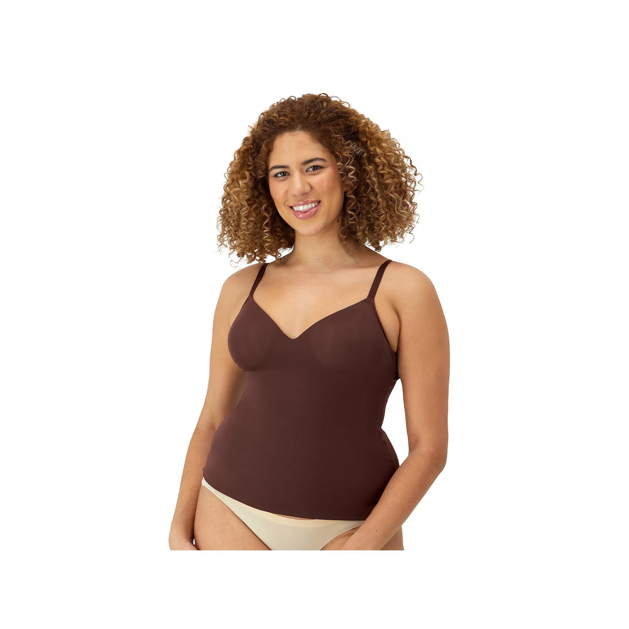 Maidenform Firm Control Shapewear Tummy Shaping Wireless Foam Cami S130, Women's, Size: Large, Just Brown Product Image