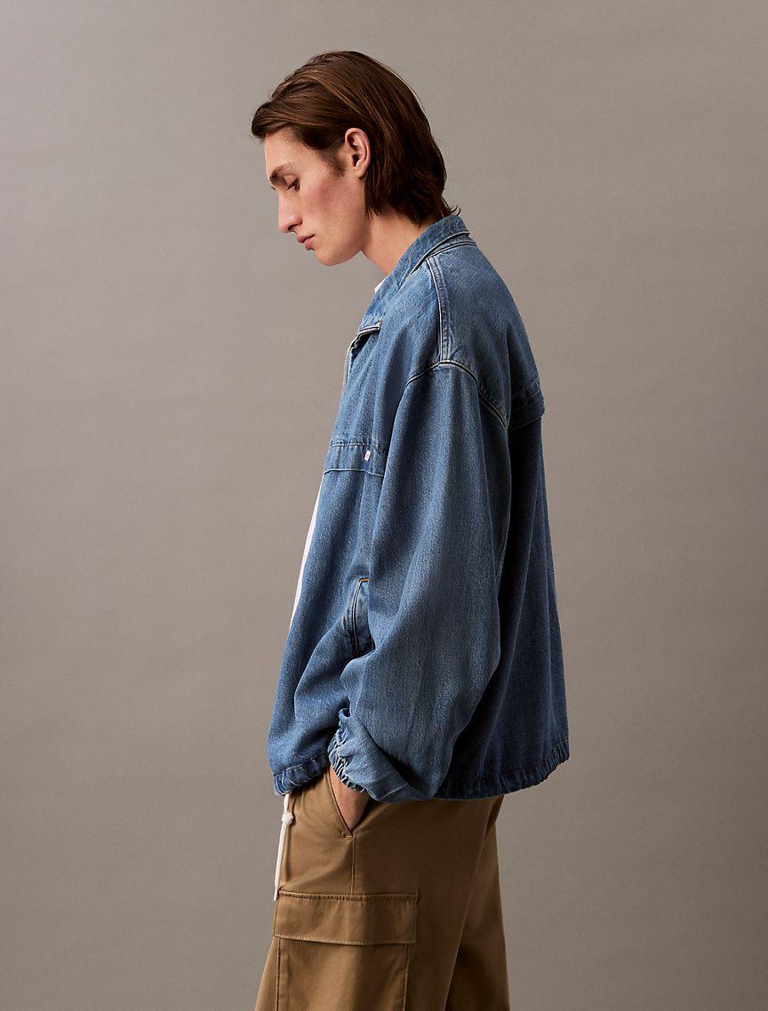 Denim Windbreaker Jacket Product Image