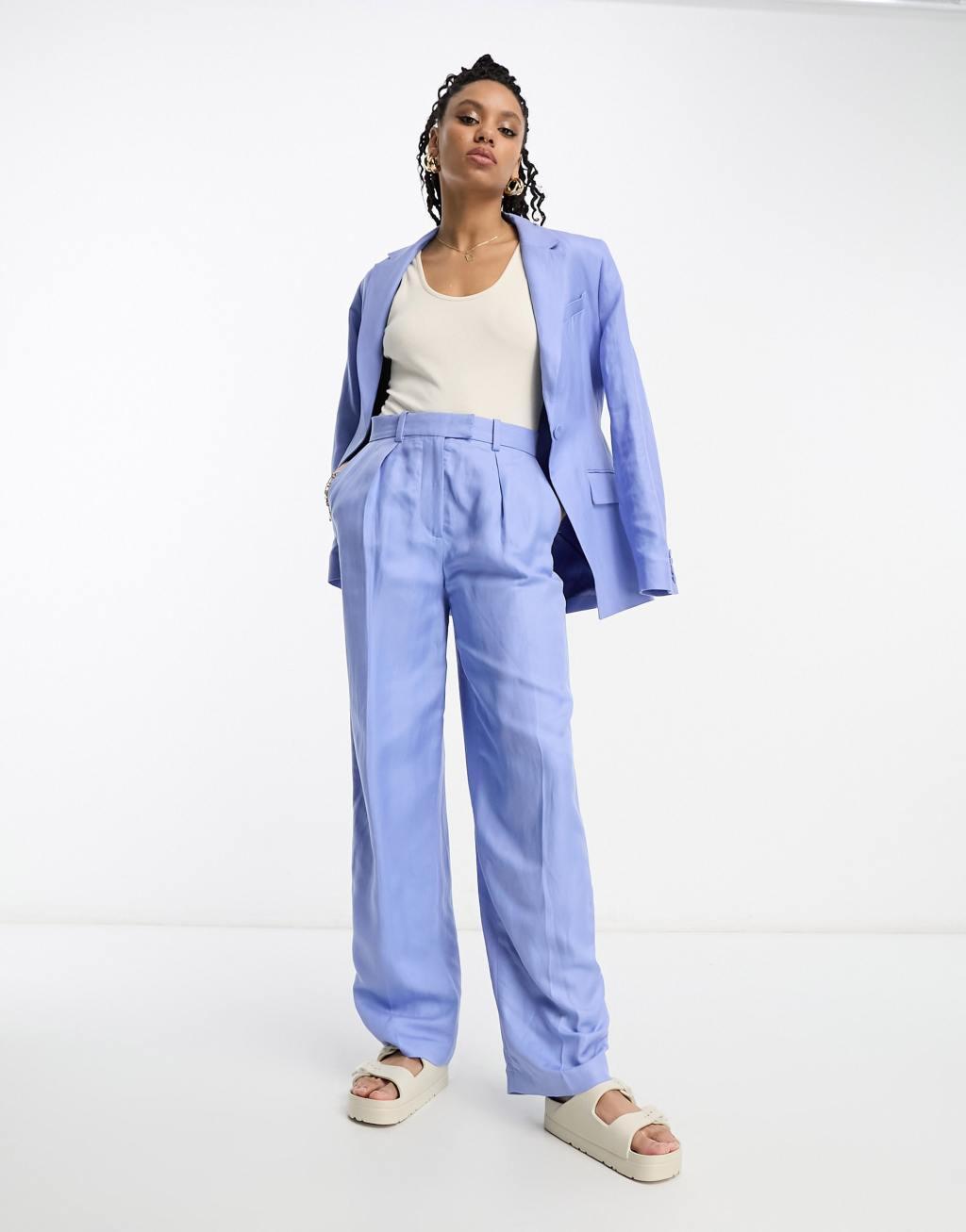 & Other Stories linen-blend tailored pants Product Image