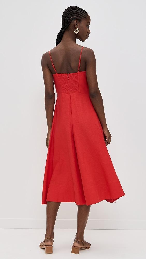 FARM Rio Red Garden Sleeveless Midi Dress | Shopbop Product Image