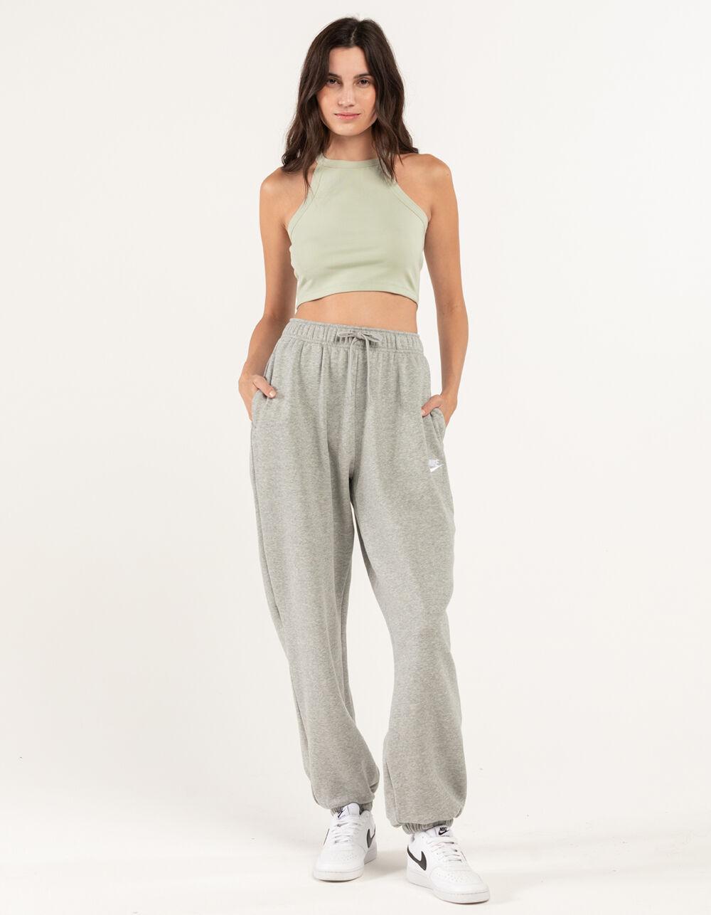NIKE Sportswear Club Womens Oversized Fleece Sweatpants - HEATHER GRAY Product Image