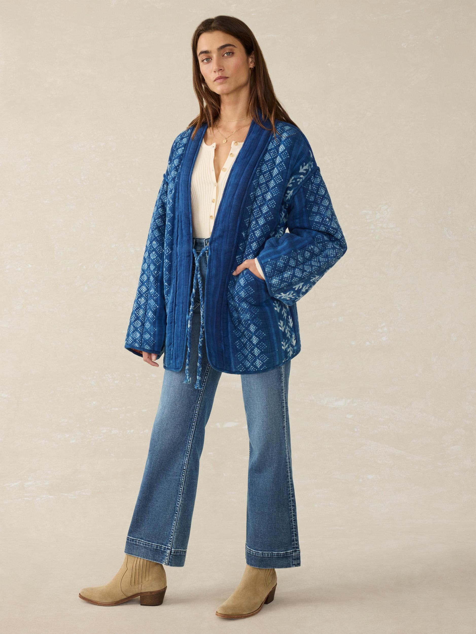 Sun Valley Quilted Jacket - Indigo Valley Female Product Image