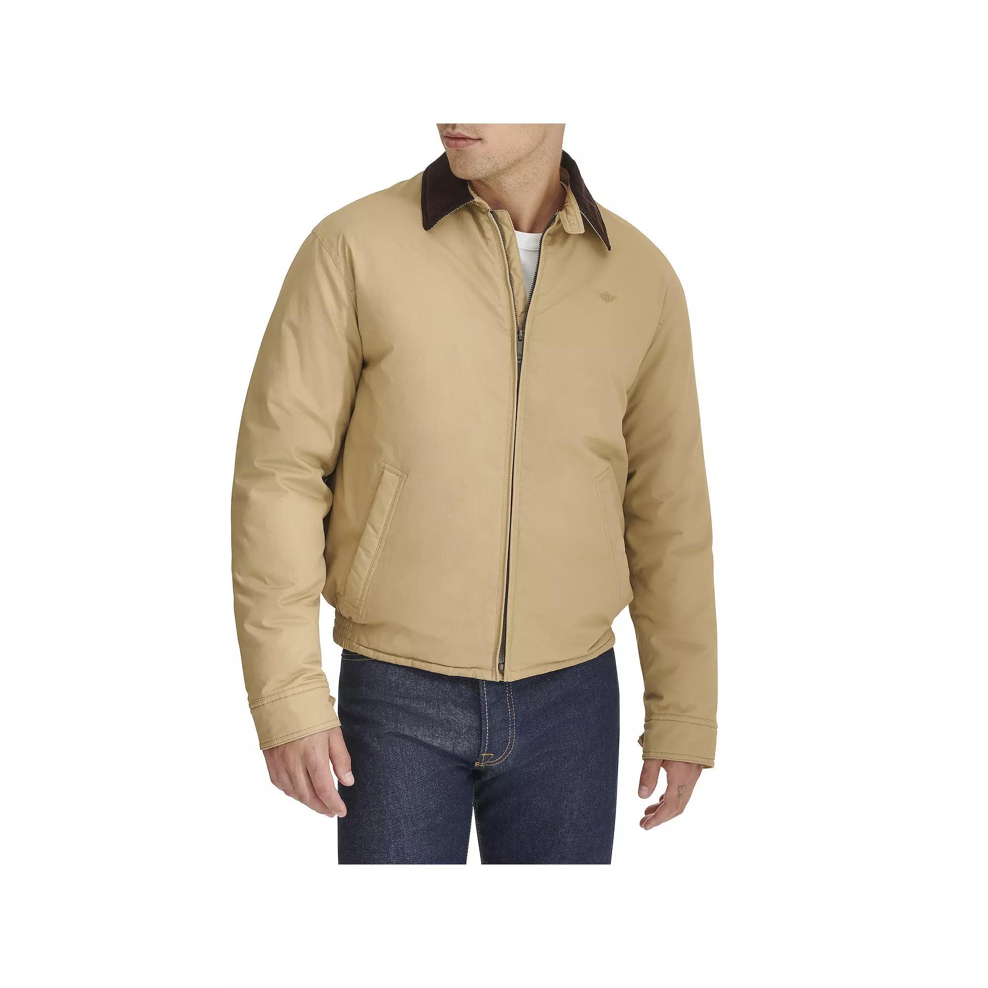 Men's Dockers® Filled Cottontwill Bomber with Corduroy Collar, Size: Large, Harvest Gold Product Image
