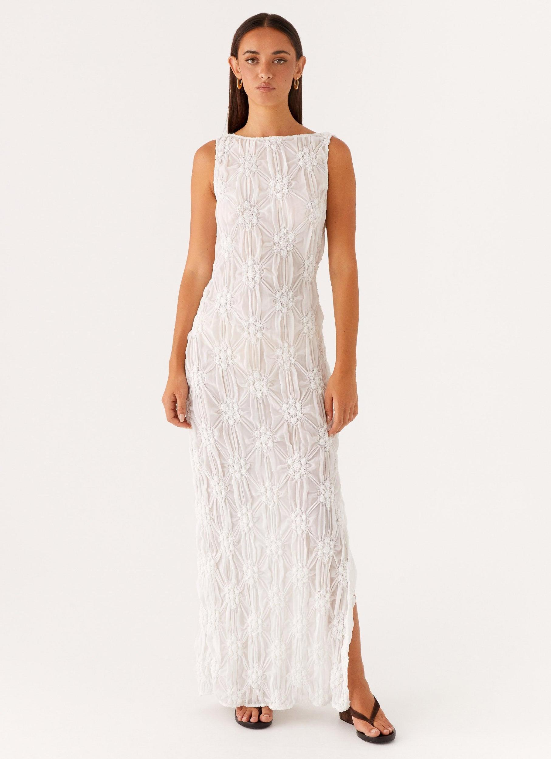 Briar Backless Maxi Dress - Ivory Product Image