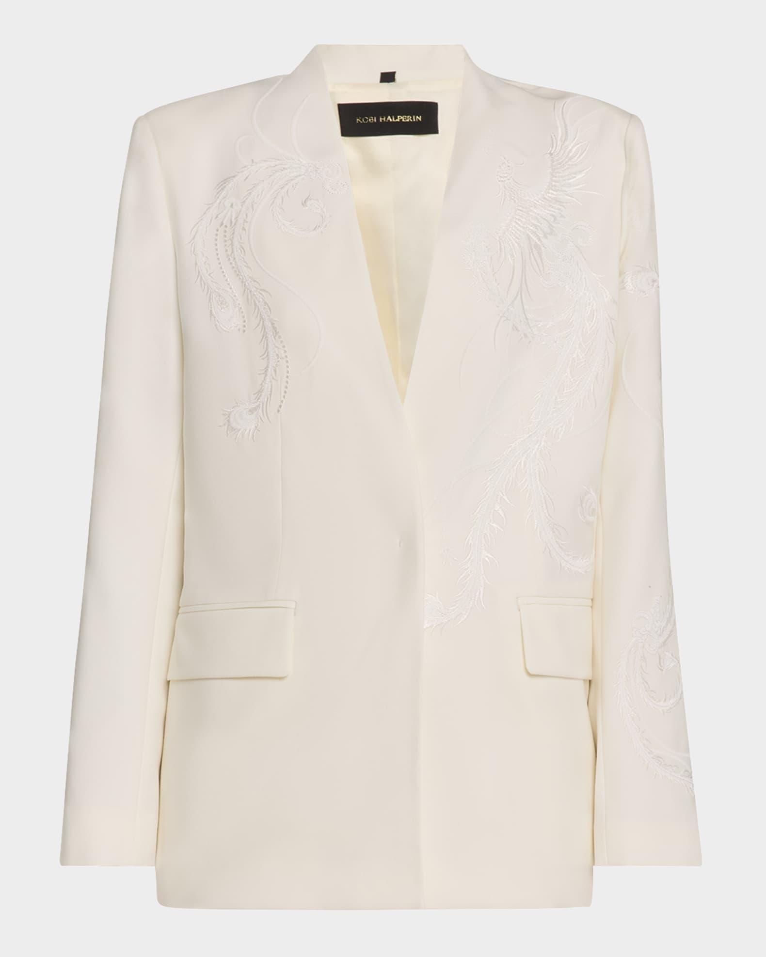 Sydney Embroidered Wool-Blend Jacket Product Image