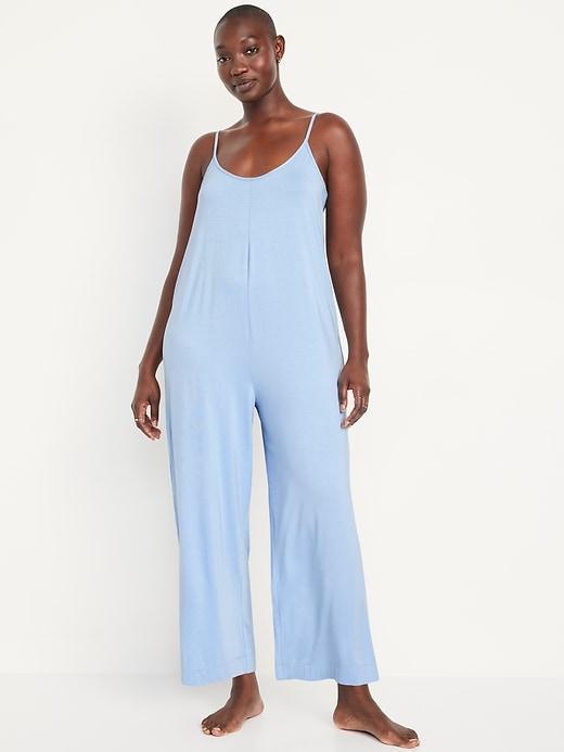 Knit Jersey Pajama Jumpsuit Product Image