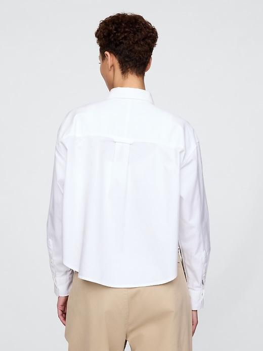 Organic Cotton Oxford Cropped Big Shirt Product Image