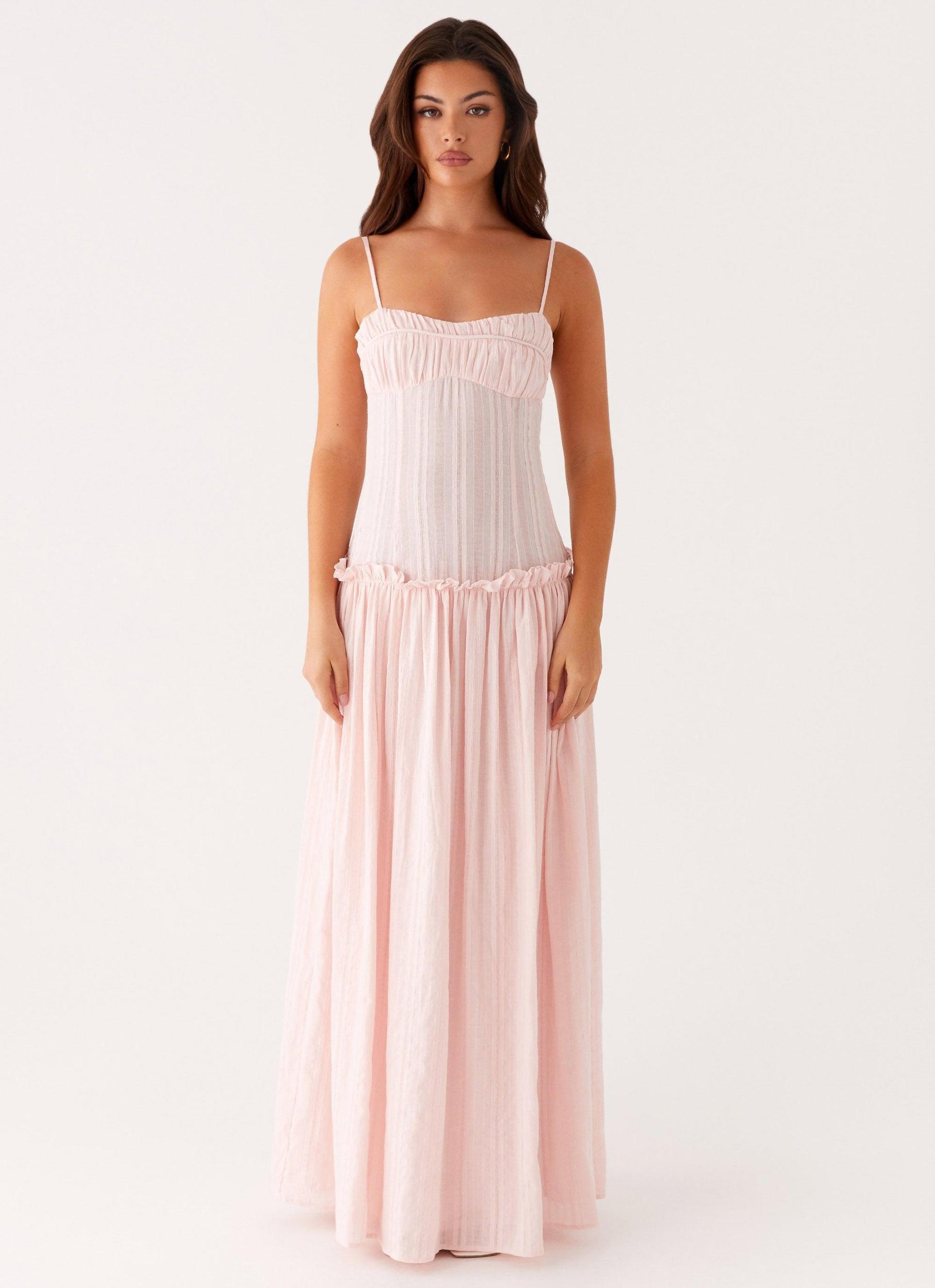 Jacinda Drop Waist Maxi Dress - Pink Product Image