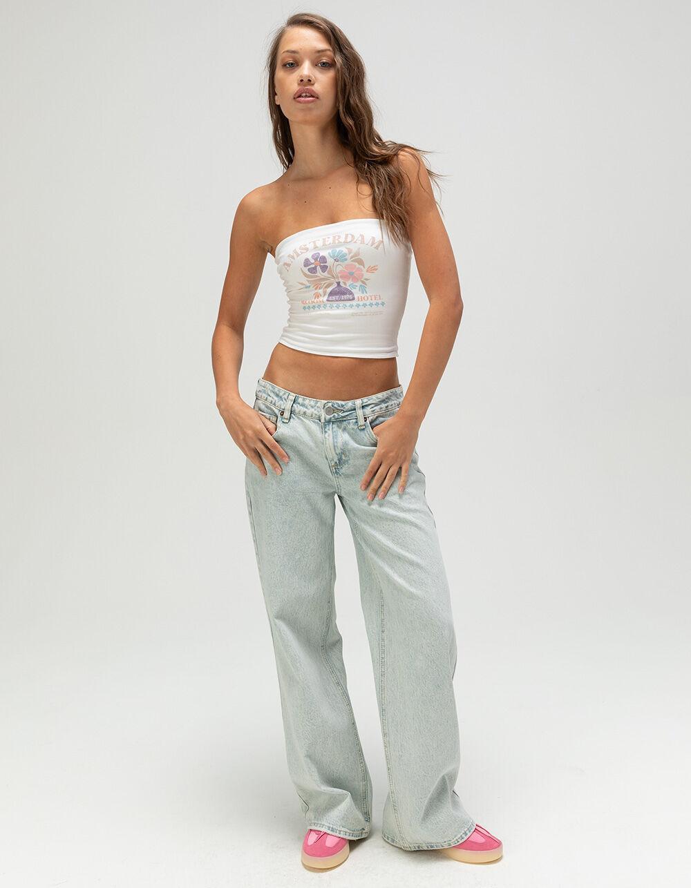 RSQ Womens Amsterdam Flower Tube Top - NATURAL Product Image