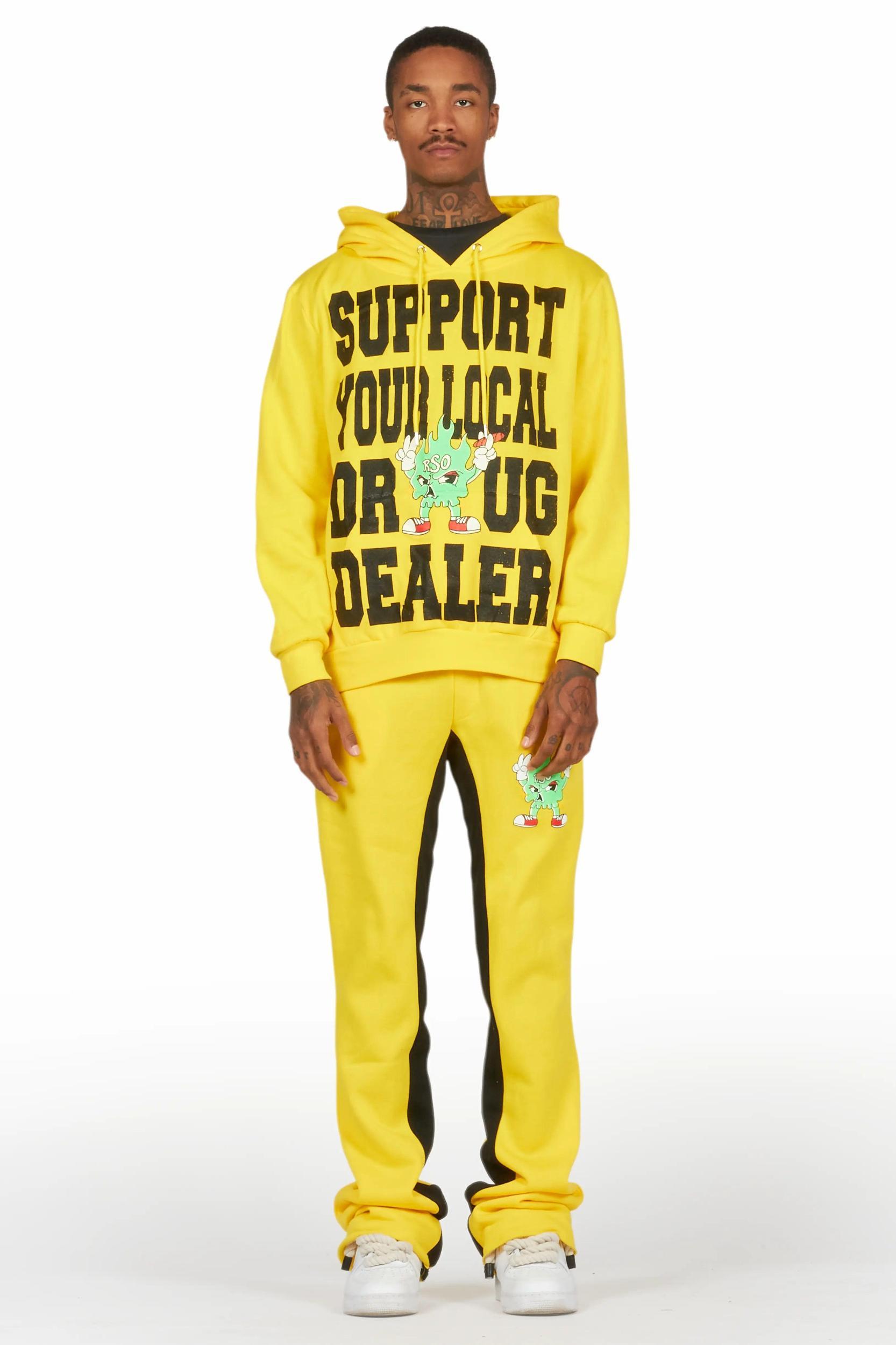Tarl Yellow Hoodie/Baggy Track Pant Set Male Product Image