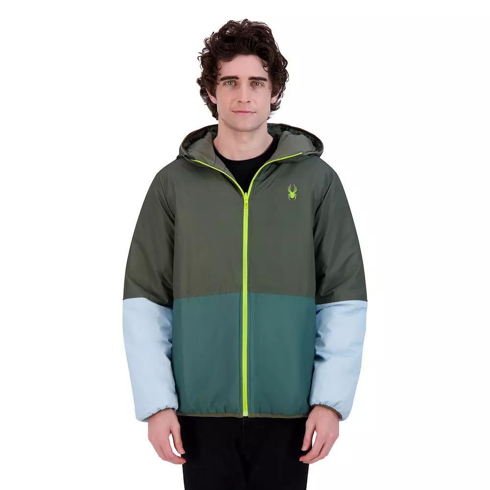 Men's Spyder Reversible Puffer Jacket, Size: Medium, Green Product Image