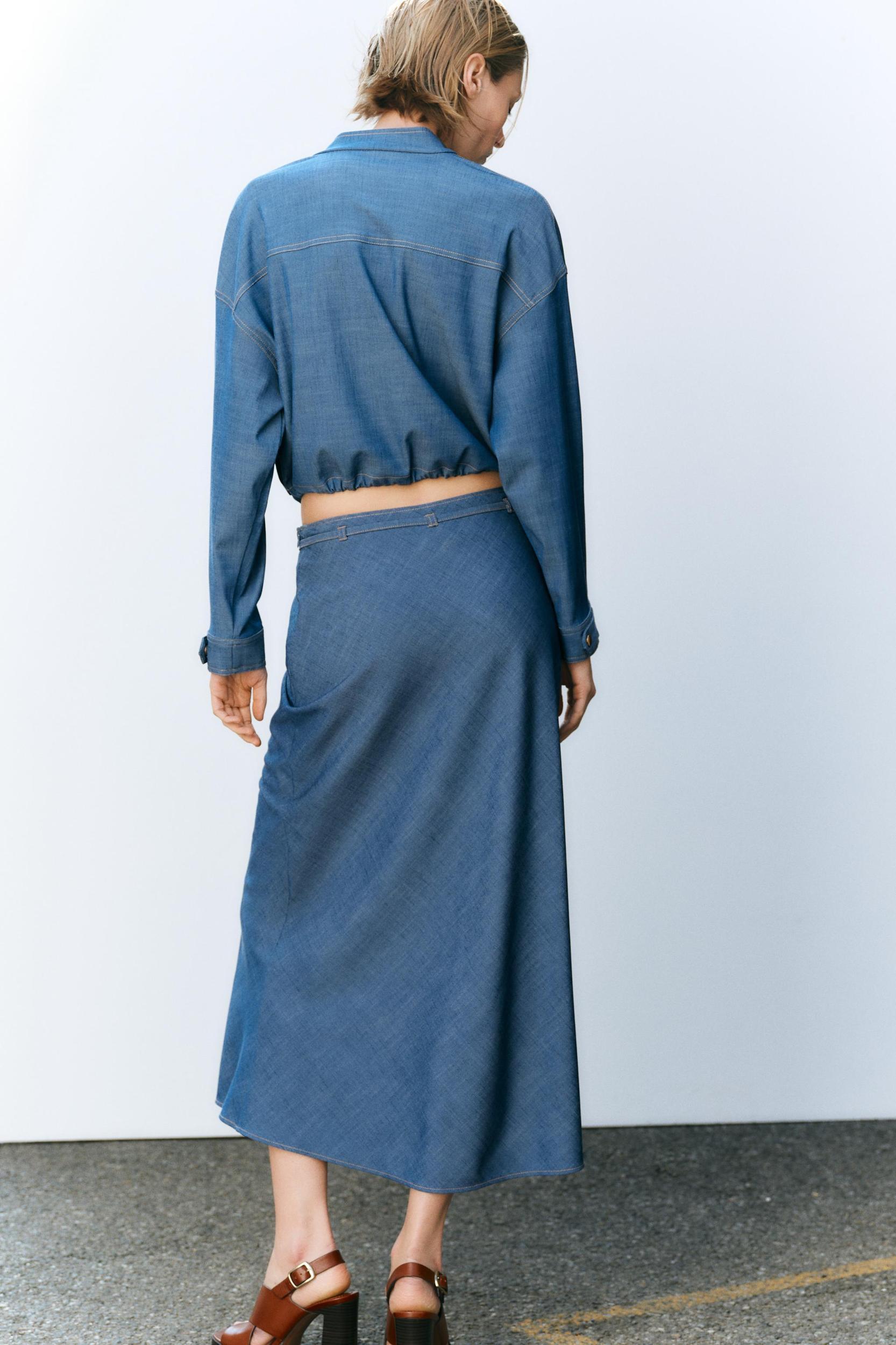 LONG SKIRT WITH THIN BELT Product Image