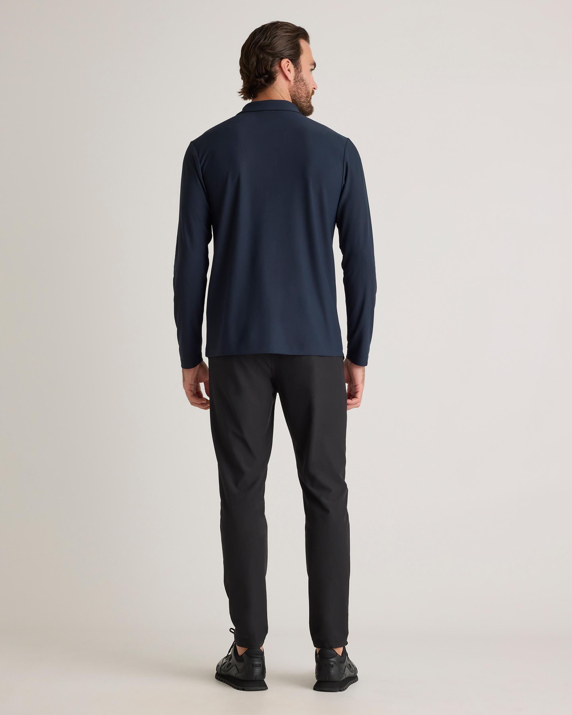 Quince | Men's ProPique Performance Long Sleeve Polo Recycled Polyester Product Image