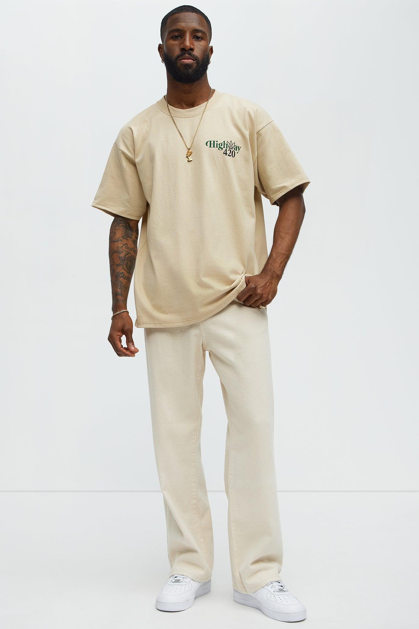 Light Up The World Oversized Short Sleeve Tee - Sand Product Image
