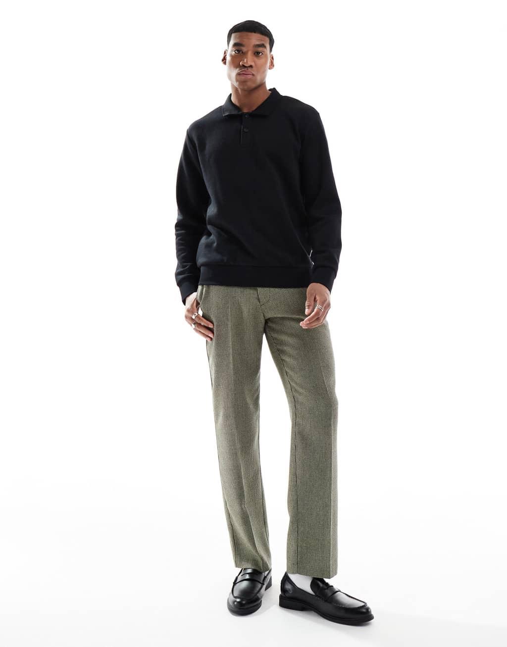 Jack & Jones polo sweat in black Product Image