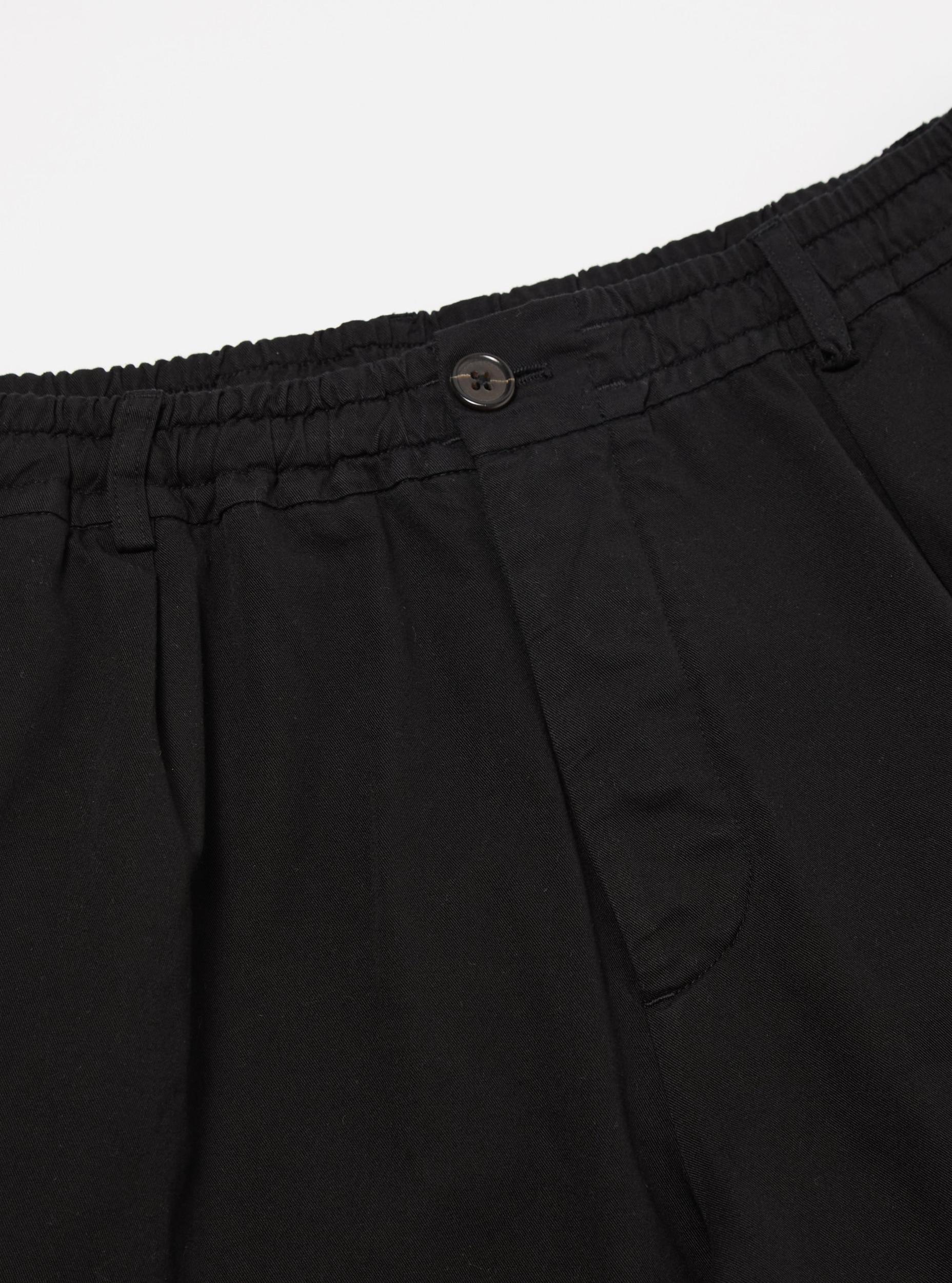 Black Kelly Cotton Pleated Track Pant Product Image