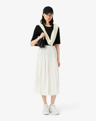 Long Pleated Elasticated Waist Skirt Product Image