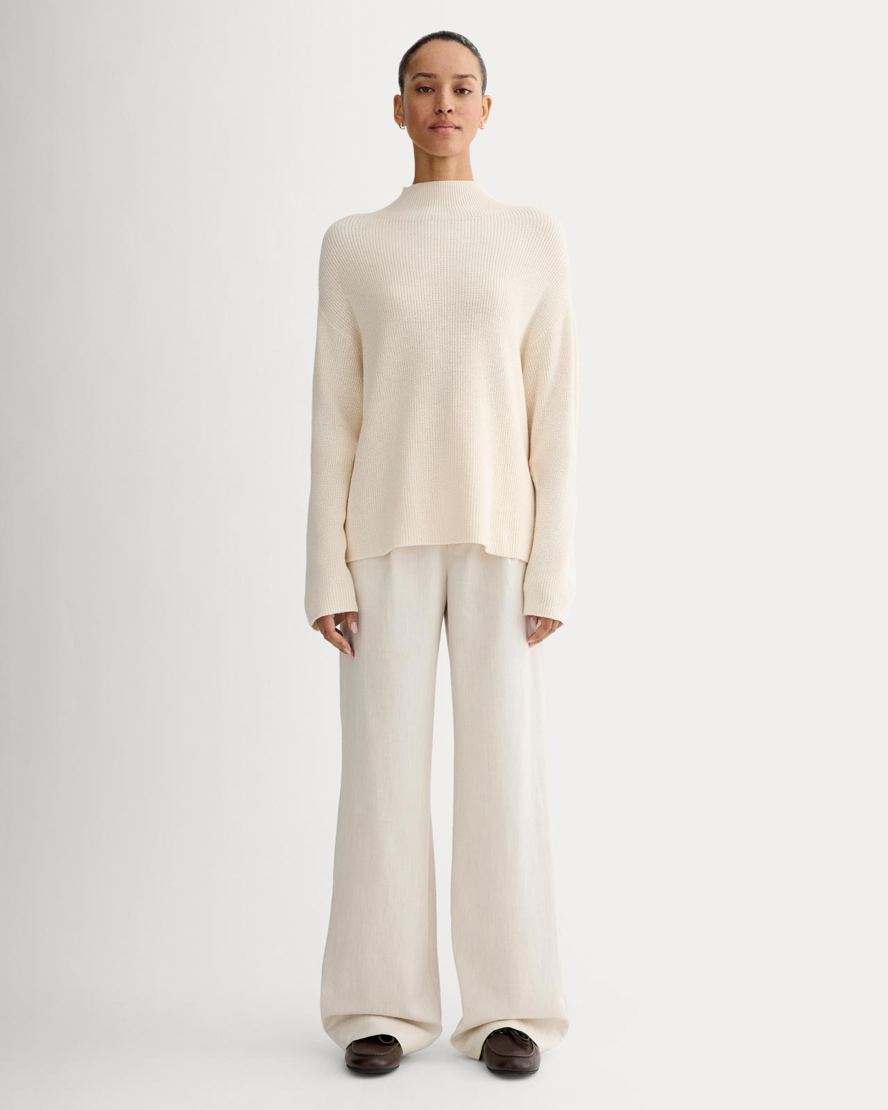 The Slouchy Funnel Neck in Everyday Cotton Product Image