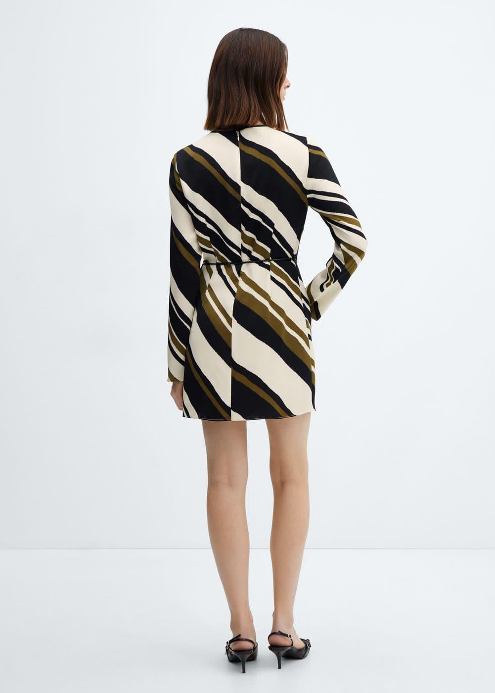 Mango Womens Belt Striped Dress Product Image