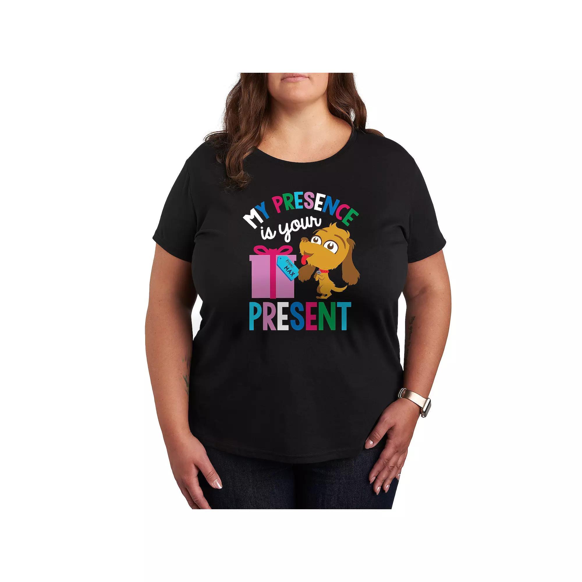 Disneys Mickey Mouse Plus Explore Outside Graphic Tee, Womens Grey Green Product Image